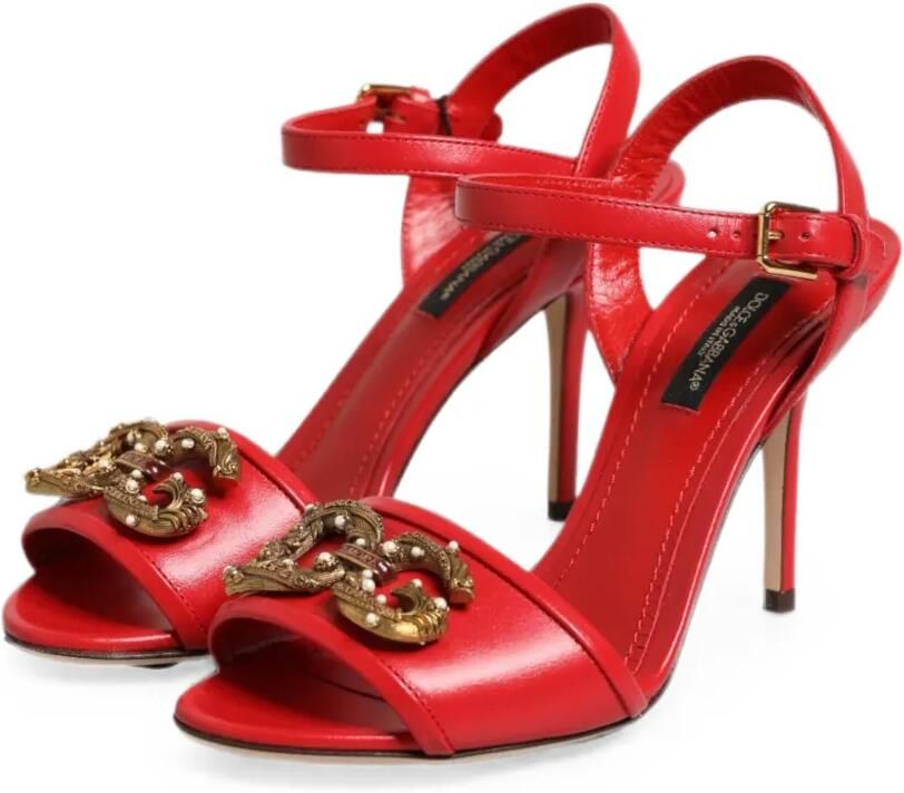 Dolce & Gabbana DG Amore sandalen verfraaid met parels Rood - Foto 3