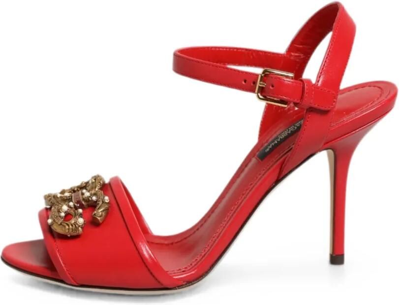 Dolce & Gabbana DG Amore sandalen verfraaid met parels Rood - Foto 4