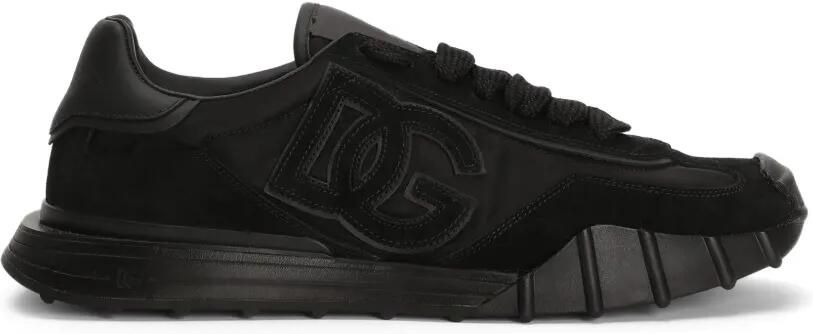 Dolce & Gabbana DG Athletic sneakers van canvas en kalfsleer Zwart