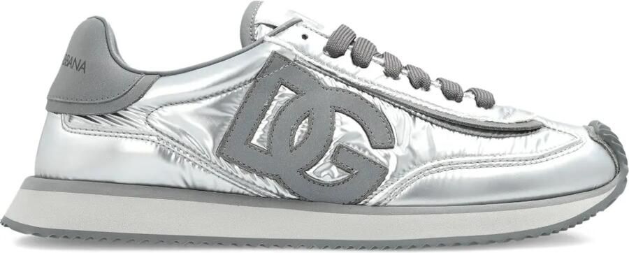 Dolce & Gabbana DG Cushion gelamineerde sneakers Grijs