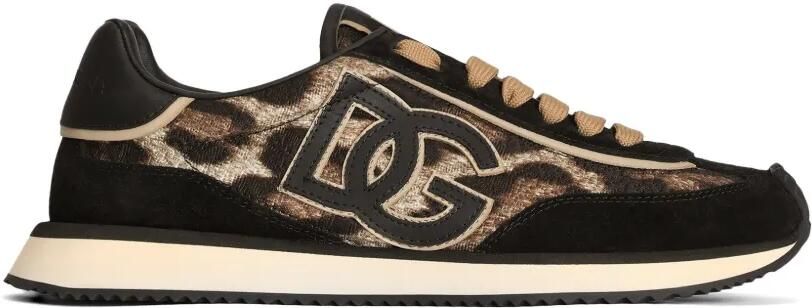Dolce & Gabbana DG Cushion sneakers met luipaard-print Bruin