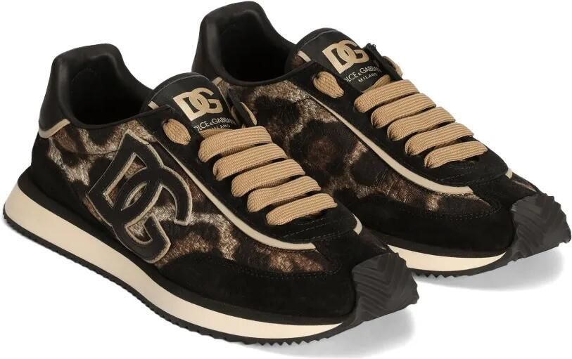 Dolce & Gabbana DG Cushion sneakers met luipaard-print Bruin - Foto 2