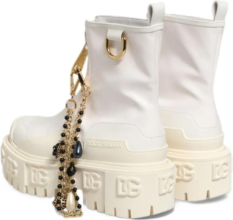 Dolce & Gabbana DG logo-plaque charm-detail ankle boots Wit - Foto 4