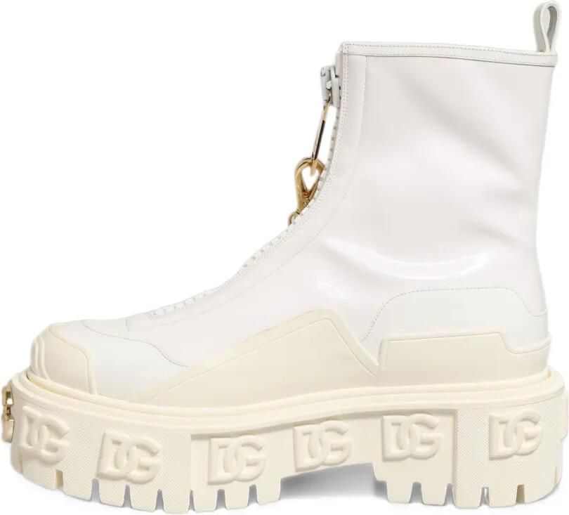 Dolce & Gabbana DG logo-plaque charm-detail ankle boots Wit - Foto 5