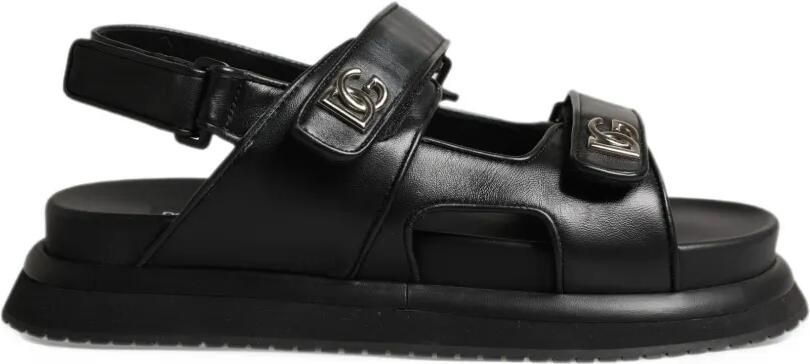 Dolce & Gabbana DG Logo touch-strap sandals Zwart