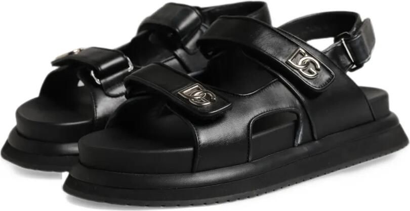 Dolce & Gabbana DG Logo touch-strap sandals Zwart - Foto 4