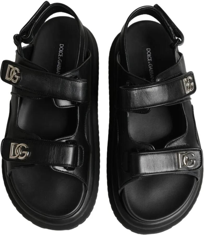 Dolce & Gabbana DG Logo touch-strap sandals Zwart - Foto 2