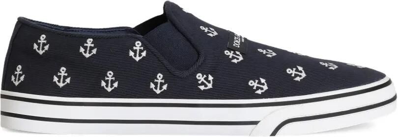 Dolce & Gabbana DG Sailing drill sneakers met borduurwerk Blauw