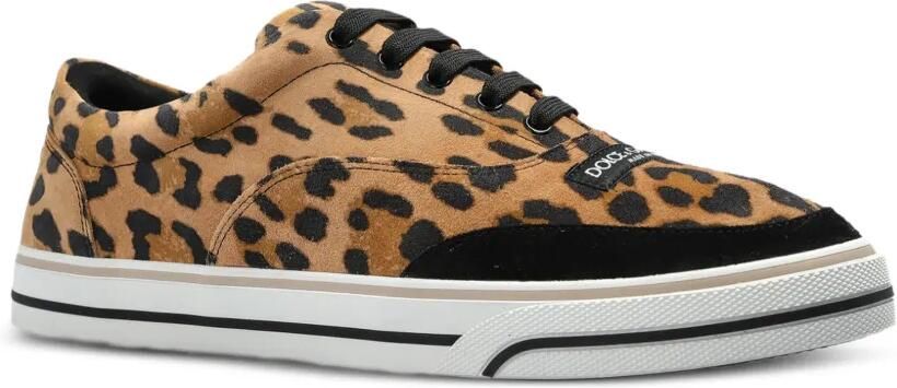 Dolce & Gabbana DG Sailing kalfsleren sneakers met luipaard-print Bruin - Foto 5