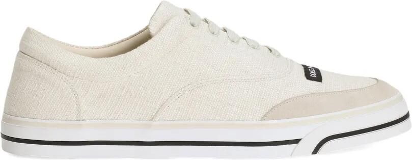 Dolce & Gabbana DG Sailing linnen sneakers Beige