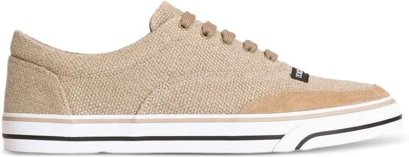 Dolce & Gabbana DG Sailing linnen sneakers Beige