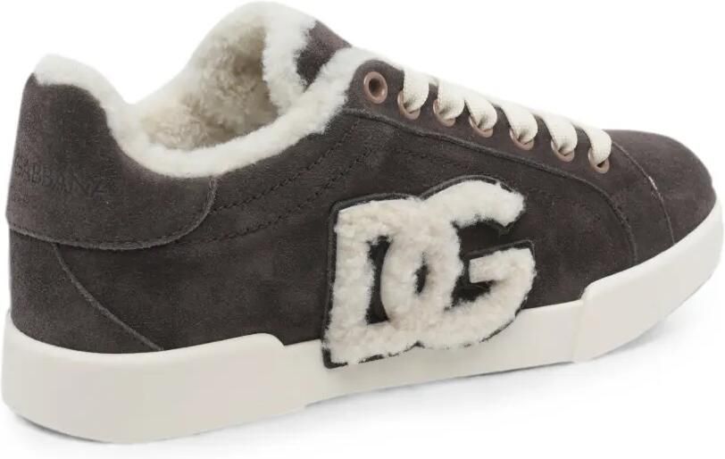 Dolce & Gabbana DG sneakers met lammy afwerking en logo Grijs - Foto 4