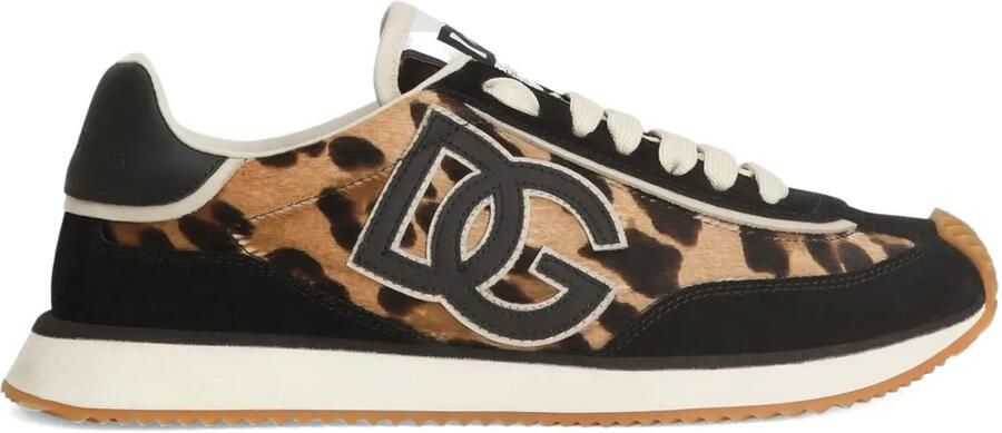 Dolce & Gabbana DG sneakers met luipaardprint Zwart