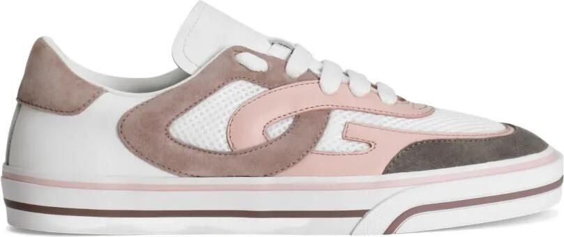 Dolce & Gabbana DG sneakers van mesh en leer Wit