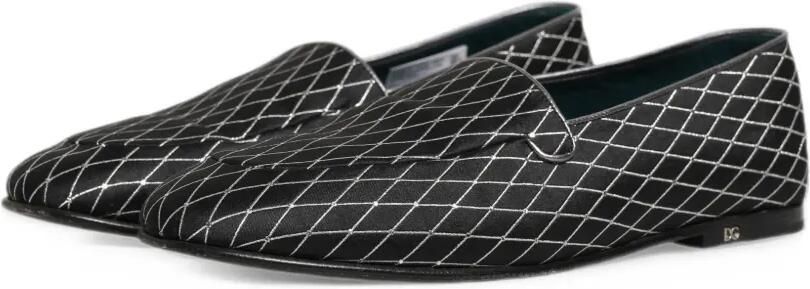 Dolce & Gabbana diamond-stitched slip-on loafers Zwart - Foto 5