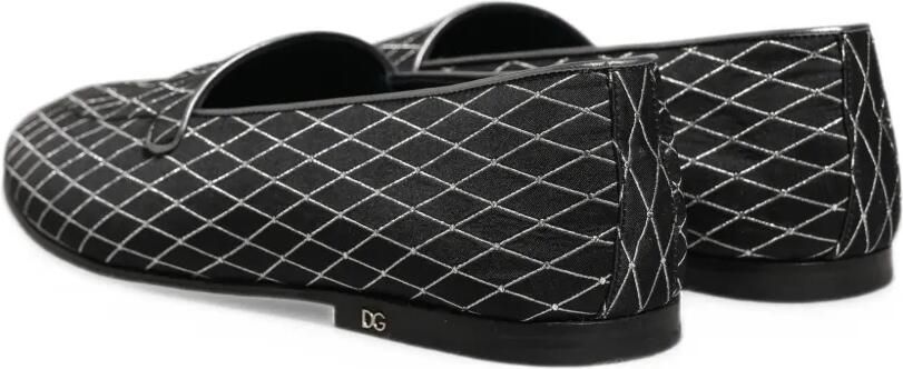 Dolce & Gabbana diamond-stitched slip-on loafers Zwart - Foto 4