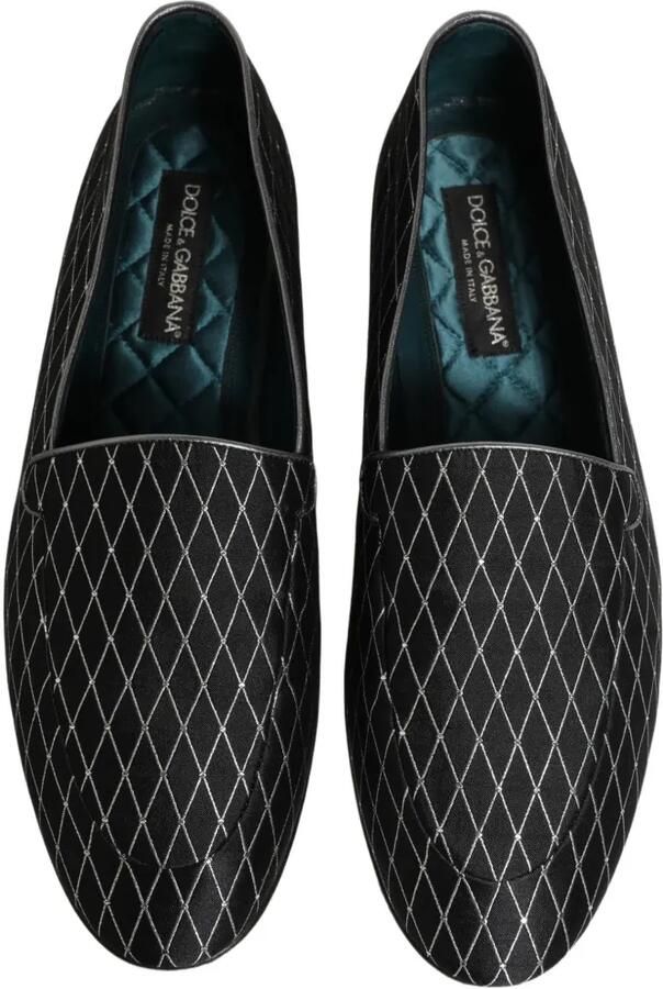 Dolce & Gabbana diamond-stitched slip-on loafers Zwart - Foto 2