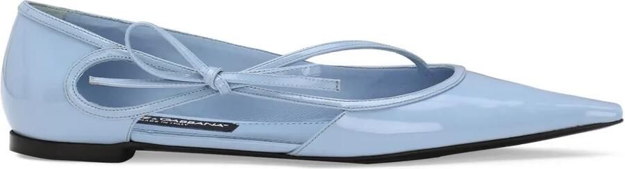 Dolce & Gabbana DNA leren ballerina's Blauw