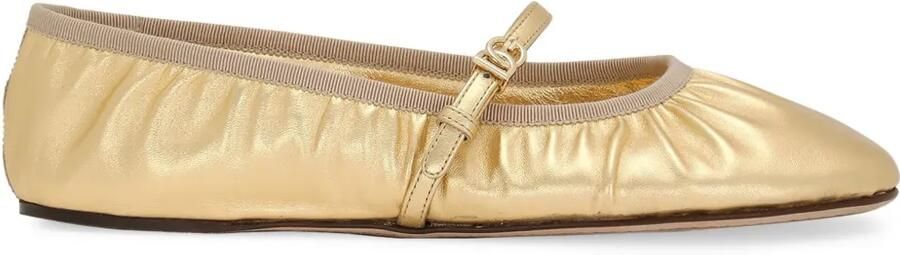Dolce & Gabbana DNA leren ballerina's Goud