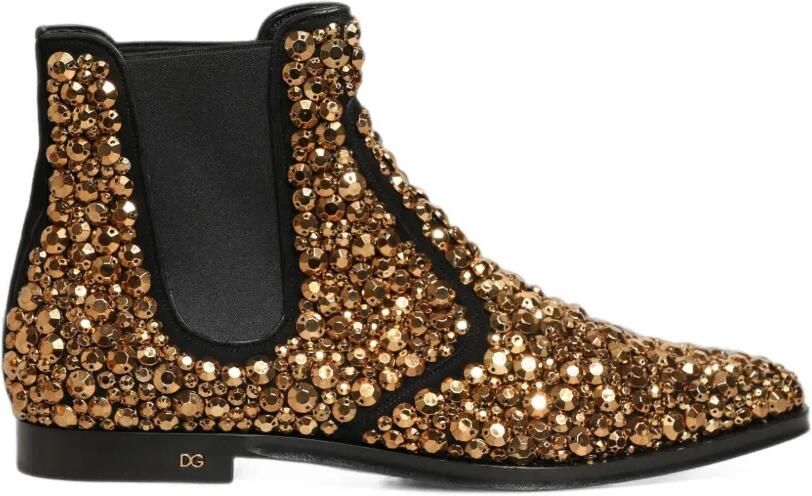 Dolce & Gabbana embellished Chelsea ankle boots Goud