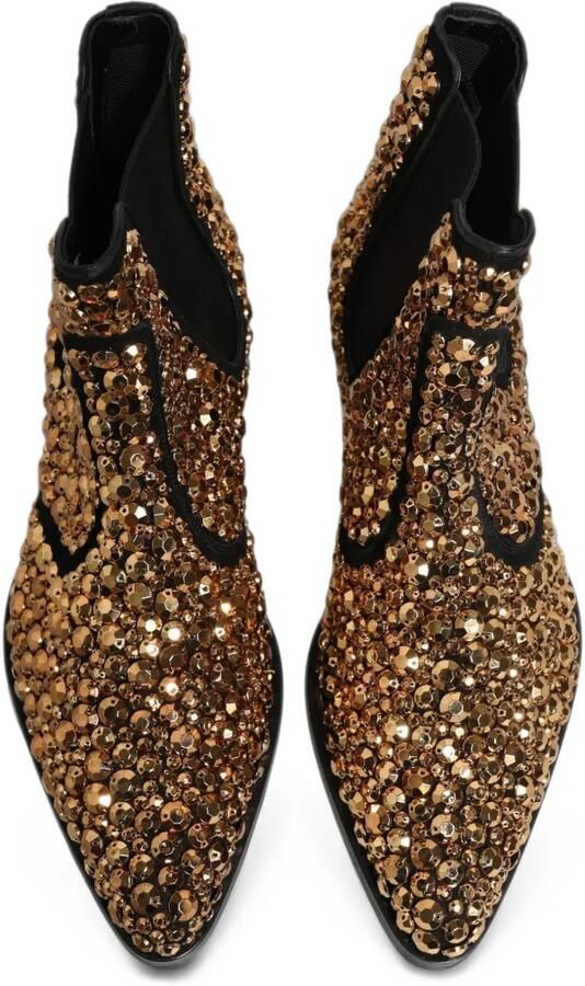 Dolce & Gabbana embellished Chelsea ankle boots Goud - Foto 4