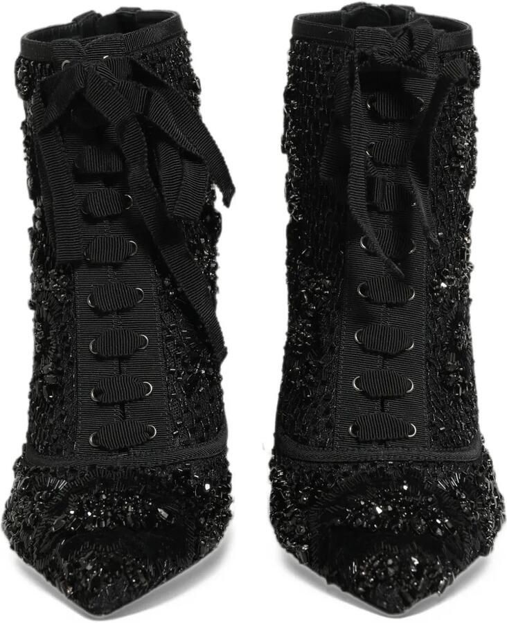 Dolce & Gabbana embellished mesh ankle boots Zwart - Foto 2