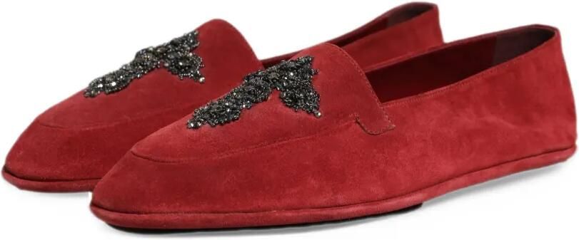 Dolce & Gabbana embellished suede loafers Rood - Foto 3