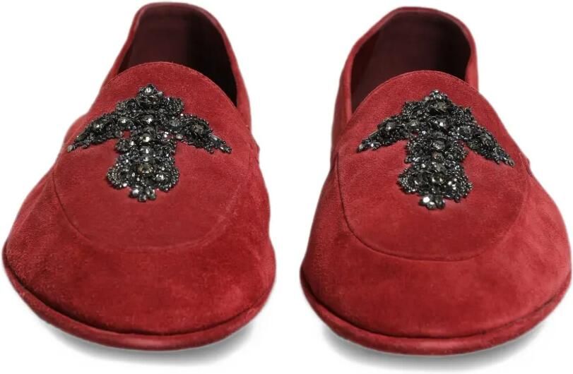 Dolce & Gabbana embellished suede loafers Rood - Foto 2