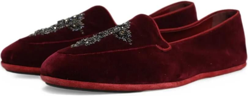 Dolce & Gabbana embellished suede loafers Rood - Foto 4