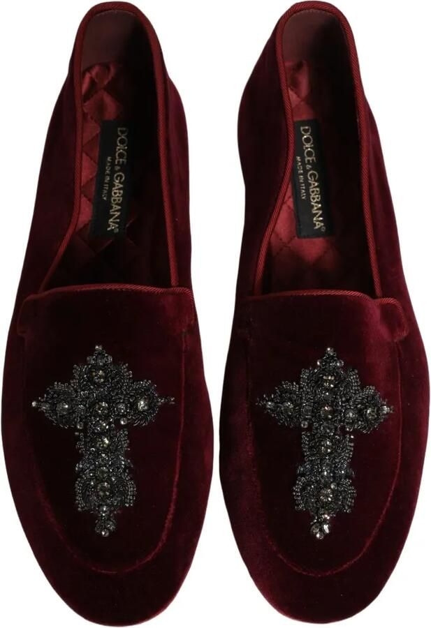 Dolce & Gabbana embellished suede loafers Rood - Foto 3