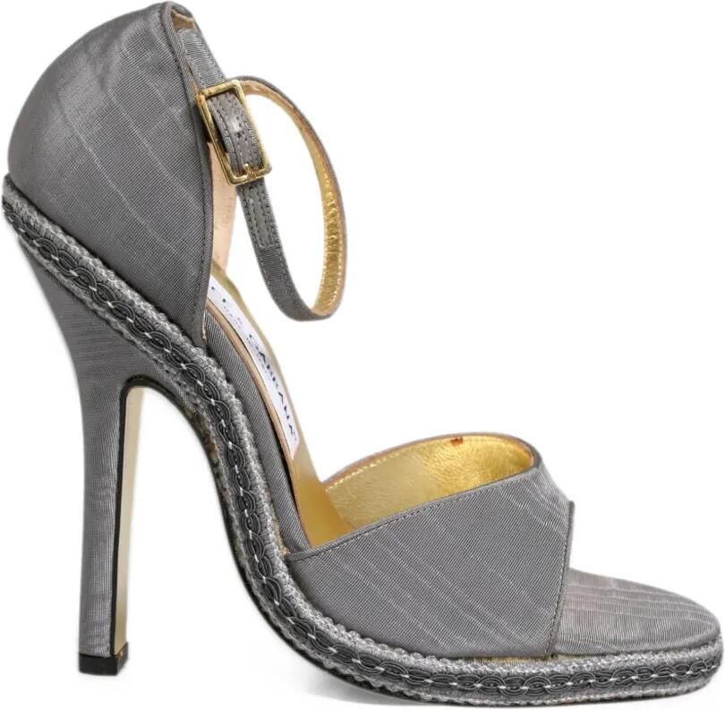 Dolce & Gabbana embroidered ankle-strap sandals Grijs