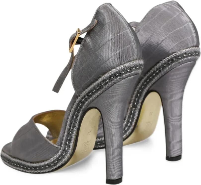 Dolce & Gabbana embroidered ankle-strap sandals Grijs - Foto 4