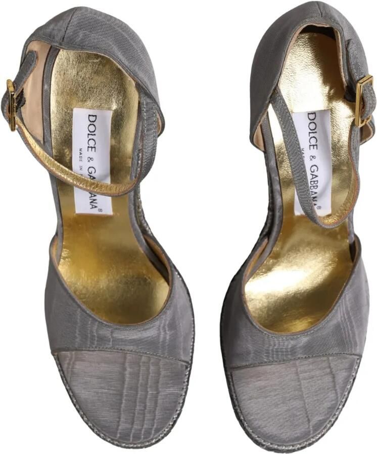 Dolce & Gabbana embroidered ankle-strap sandals Grijs - Foto 2