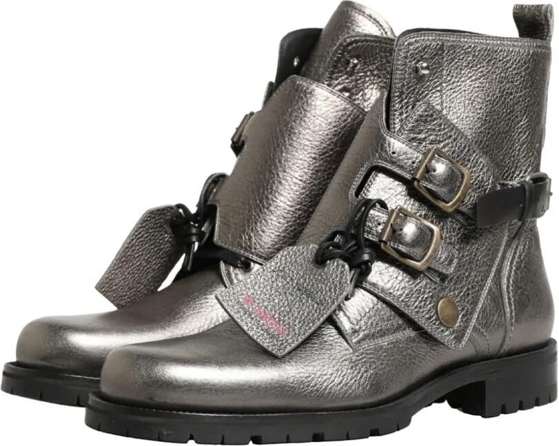 Dolce & Gabbana Enkellaarzen met gespsluiting Zilver - Foto 4