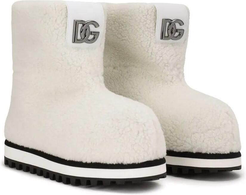 Dolce & Gabbana Enkellaarzen met logopatch Wit - Foto 4