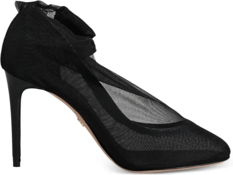 Dolce & Gabbana Enkellaarzen met mesh Zwart