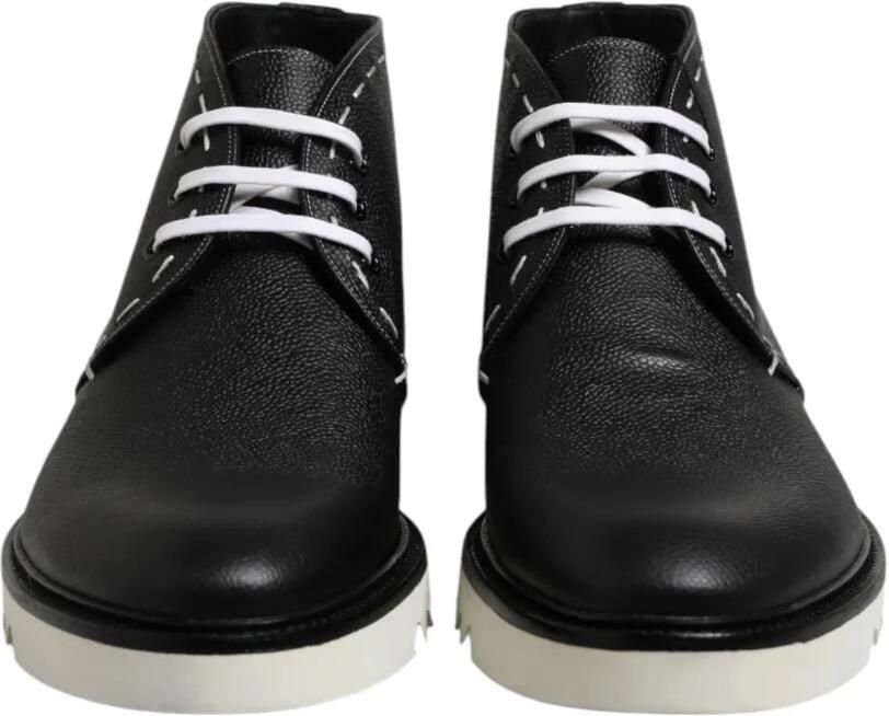 Dolce & Gabbana Enkellaarzen met stikseldetail en chunky zool Zwart - Foto 2