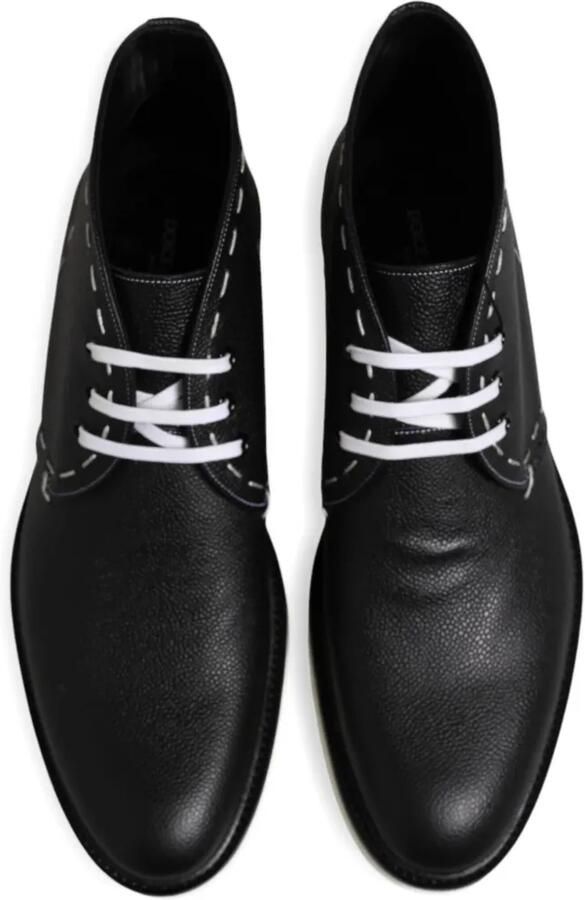 Dolce & Gabbana Enkellaarzen met stikseldetail en chunky zool Zwart - Foto 3