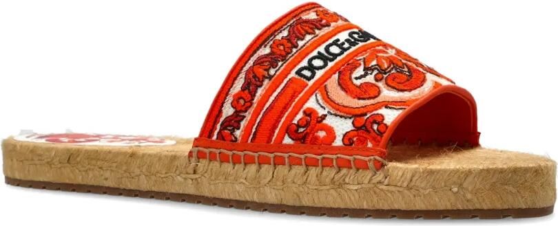 Dolce & Gabbana Espadrilles met geborduurd logo Oranje - Foto 5