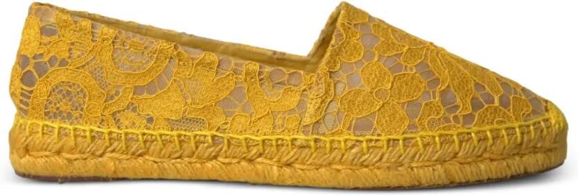 Dolce & Gabbana Espadrilles met kant Geel