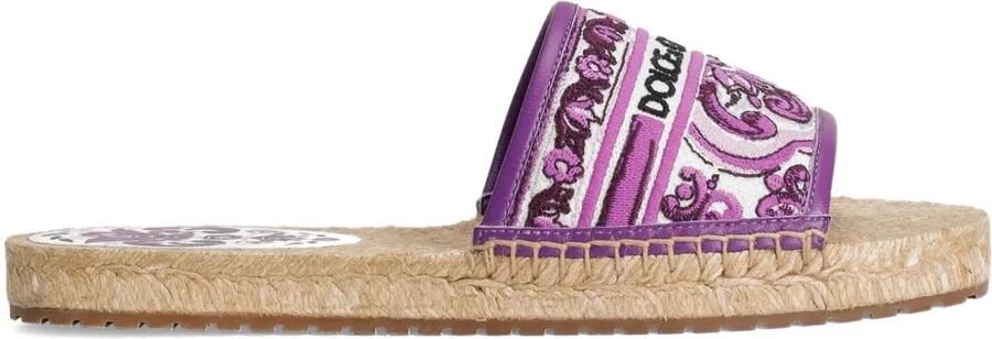 Dolce & Gabbana Espadrilles met Maiolica-print Paars