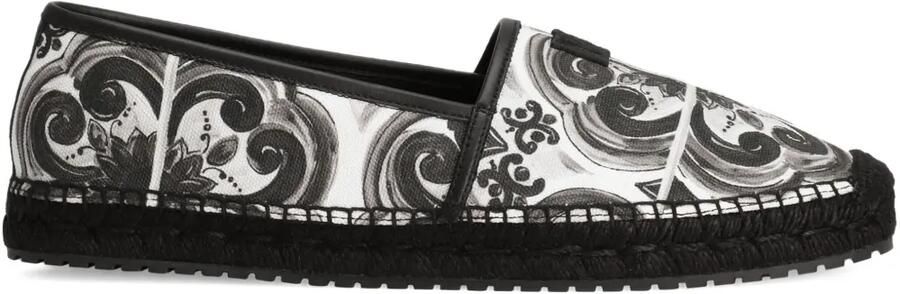 Dolce & Gabbana Espadrilles met Majolica-print Zwart