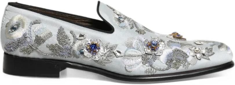 Dolce & Gabbana floral-embellished loafers Wit