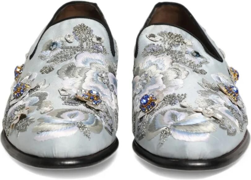 Dolce & Gabbana floral-embellished loafers Wit - Foto 3