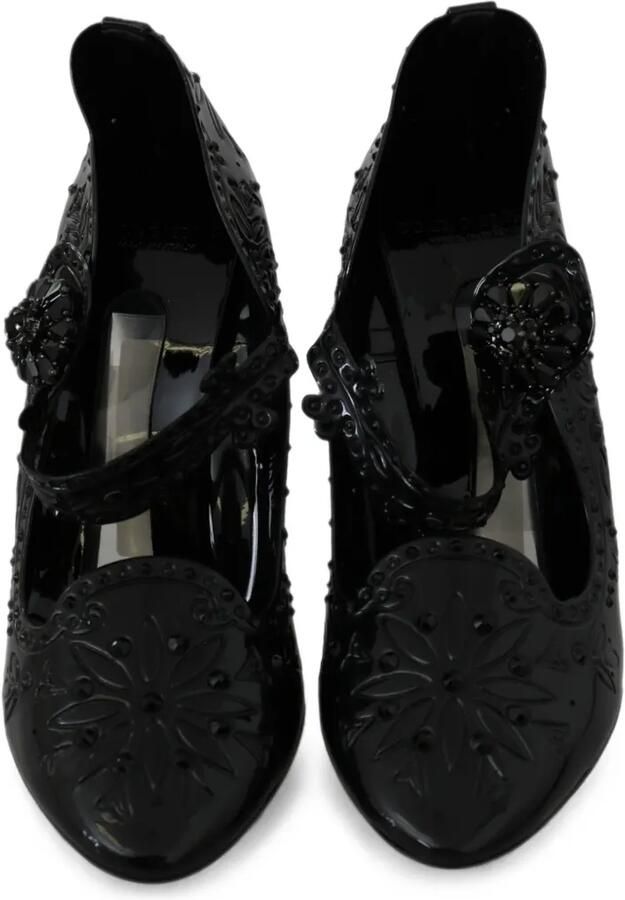Dolce & Gabbana Pumps verfraaid met kristallen en bloemen-reliëf Zwart - Foto 2
