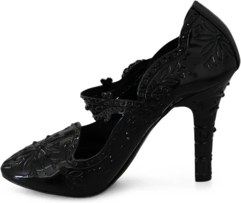 Dolce & Gabbana Pumps verfraaid met kristallen en bloemen-reliëf Zwart - Foto 3