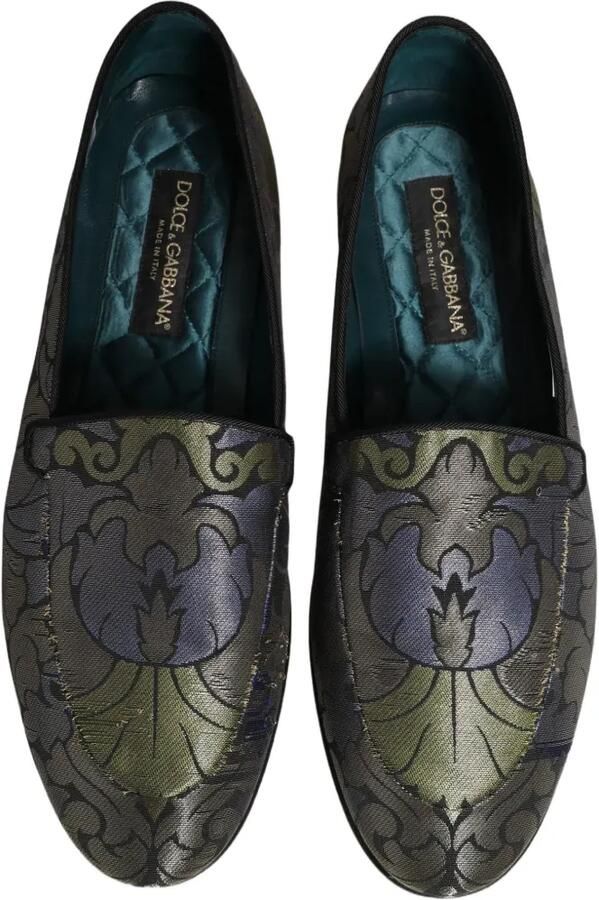Dolce & Gabbana floral-jacquard loafers Goud - Foto 5