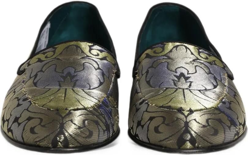 Dolce & Gabbana floral-jacquard loafers Goud - Foto 3