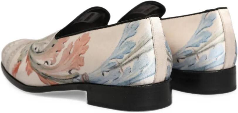 Dolce & Gabbana floral-print slip-on loafers Wit - Foto 2