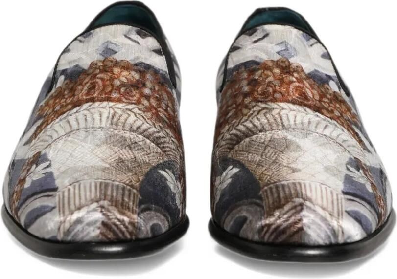 Dolce & Gabbana floral-tapestry embroidered loafers Grijs - Foto 3